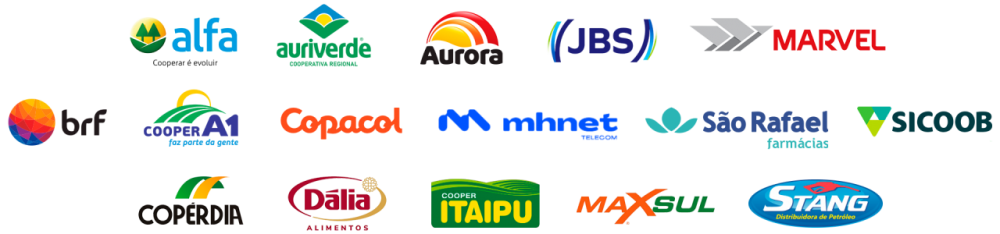 Marcas atendidas — clientes em grupos geradores